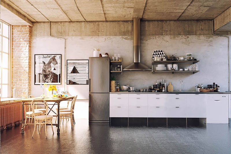 industrial farmhouse kitchen