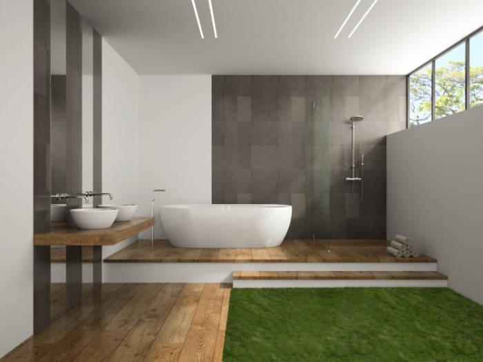 Artificial Turf in Bathroom