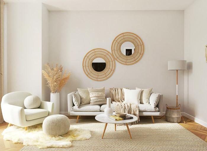 boho living room minimal